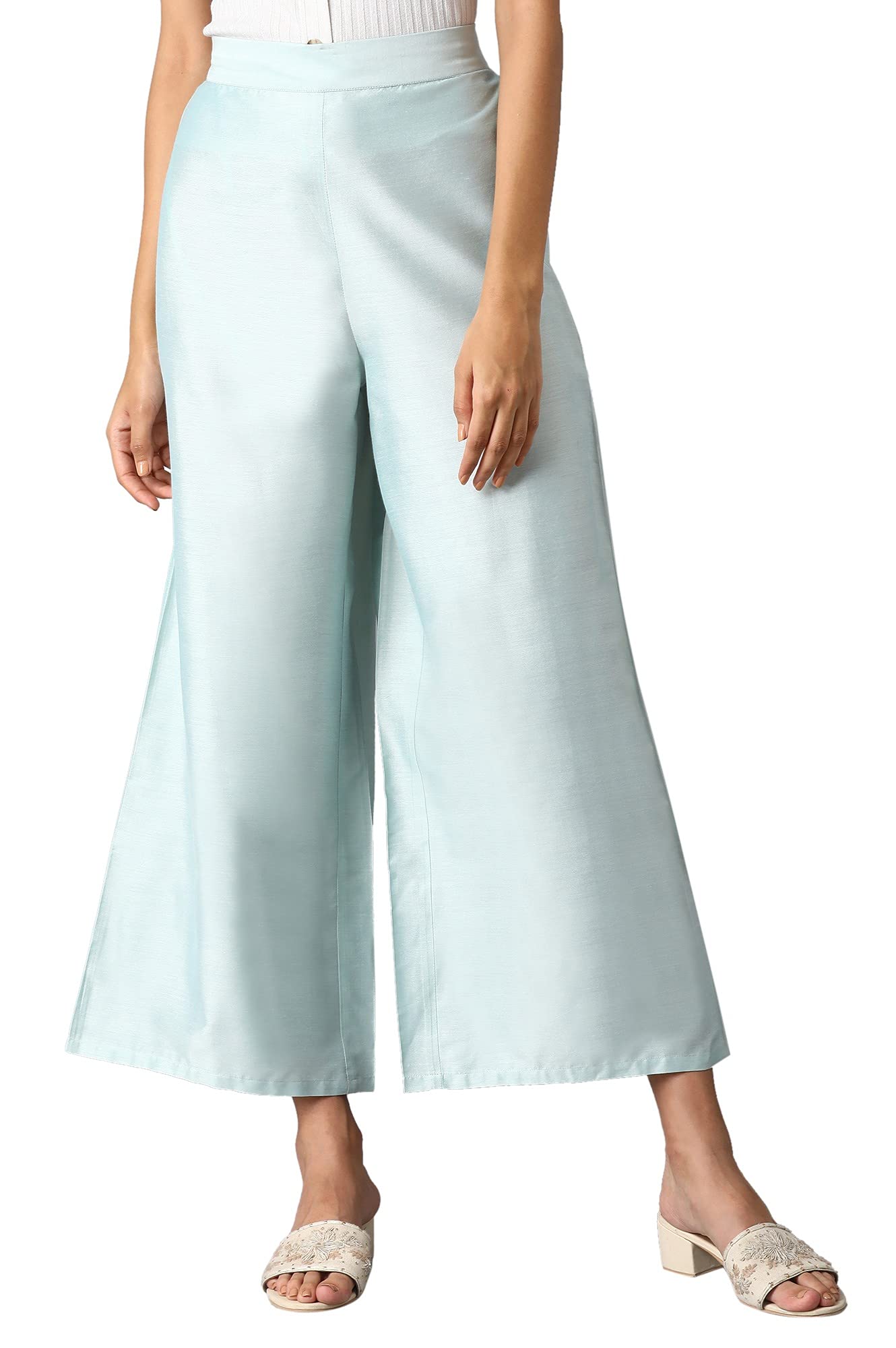 W for Woman W Strechable Parallel Pants for Women | Trousers for Women Blue