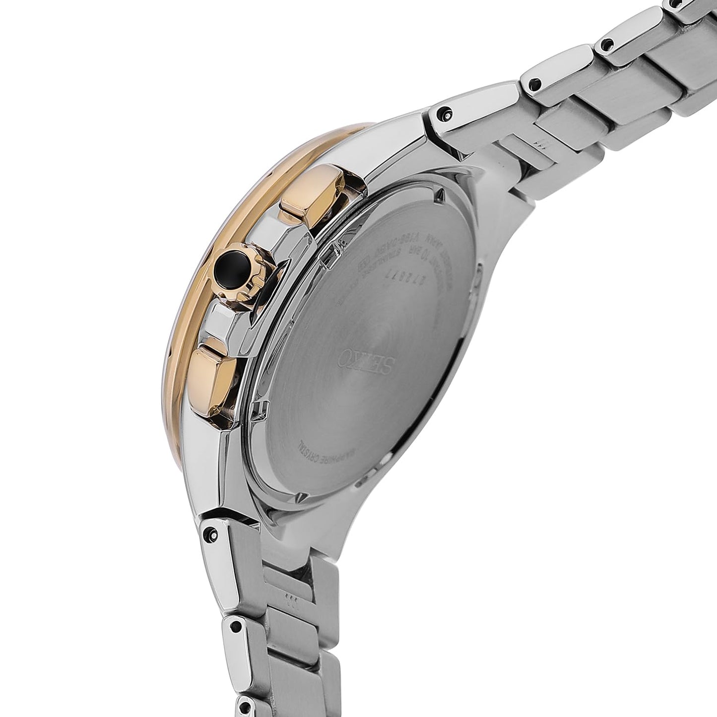 Seiko Stainless Steel Coutura Analog Black Dial Men Watch-Ssc764P1, Bandcolor-Silver