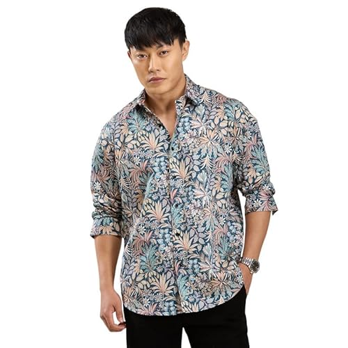 MARK & ALBERT Men's Luxury Giza Cotton Digital Printed Shirt Full Sleeves Shirts for Men