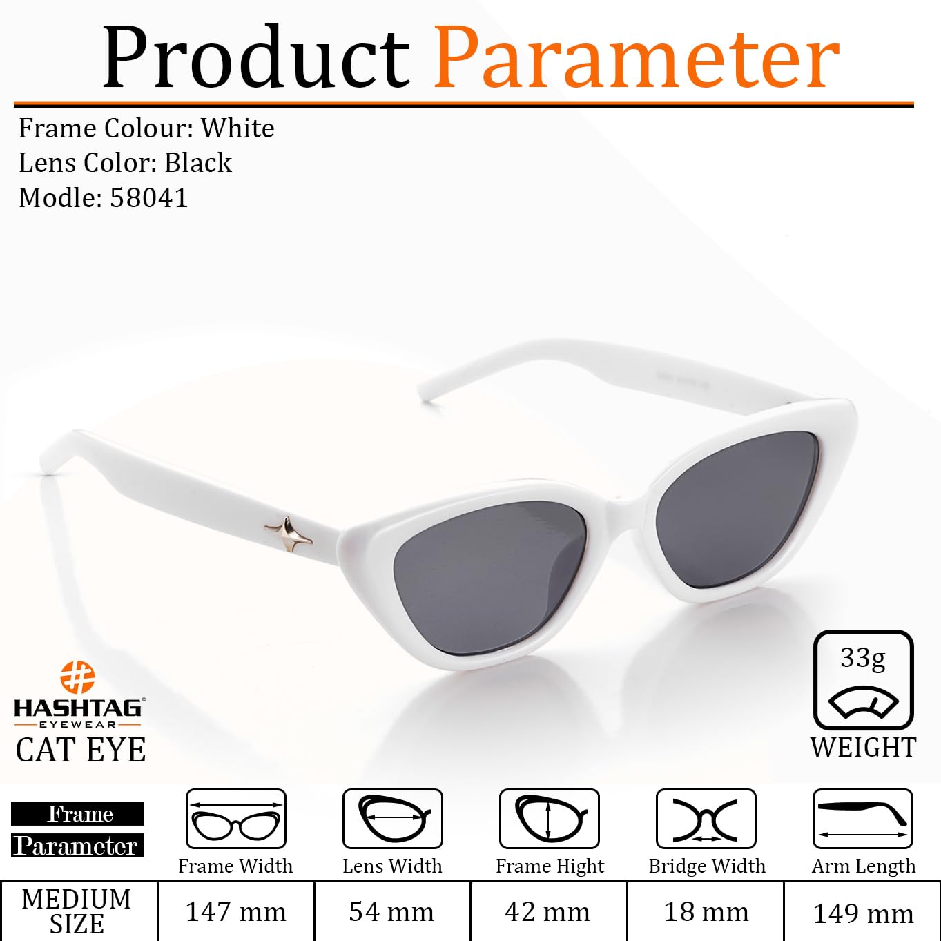 Vibe lens Retro Stylish Cat Eye Sunglasses for Women Stylish | Black Polycarbonate Frame | UV400 Protection | Trendy Cateye Goggles for Woman | Shades for Adult