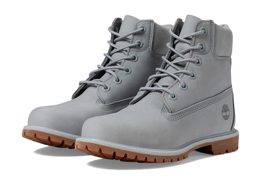 Timberland Women's 50th Anniversary Edition 6" Waterproof Fashion Boot, Light Grey Nubuck, 9 Wide UK- 8.5