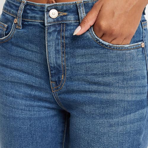 Madame Women Solid Light Blue Denim Jeans