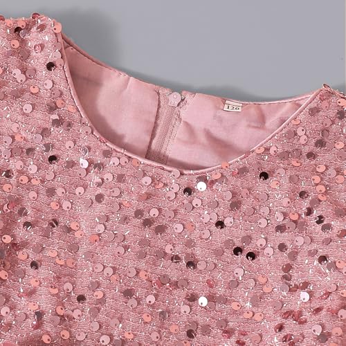 Hopscotch Hoscotch Girls Embellished Pink Full Sleeves Gowns for Ages (6-8 Years)
