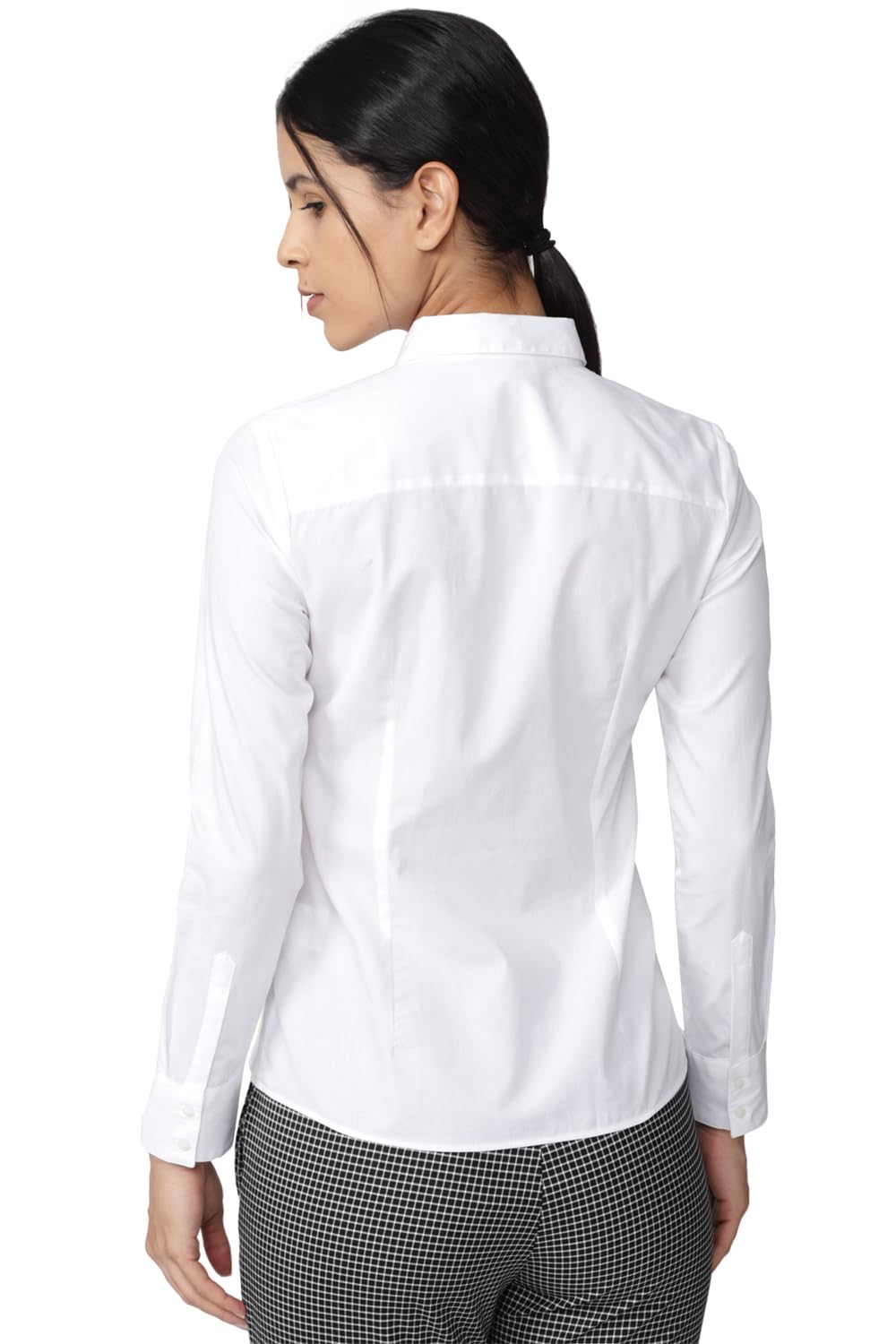 Van Heusen Cotton Women's Solid Regular Fit Shirt (VWSFCRGFW79450_White