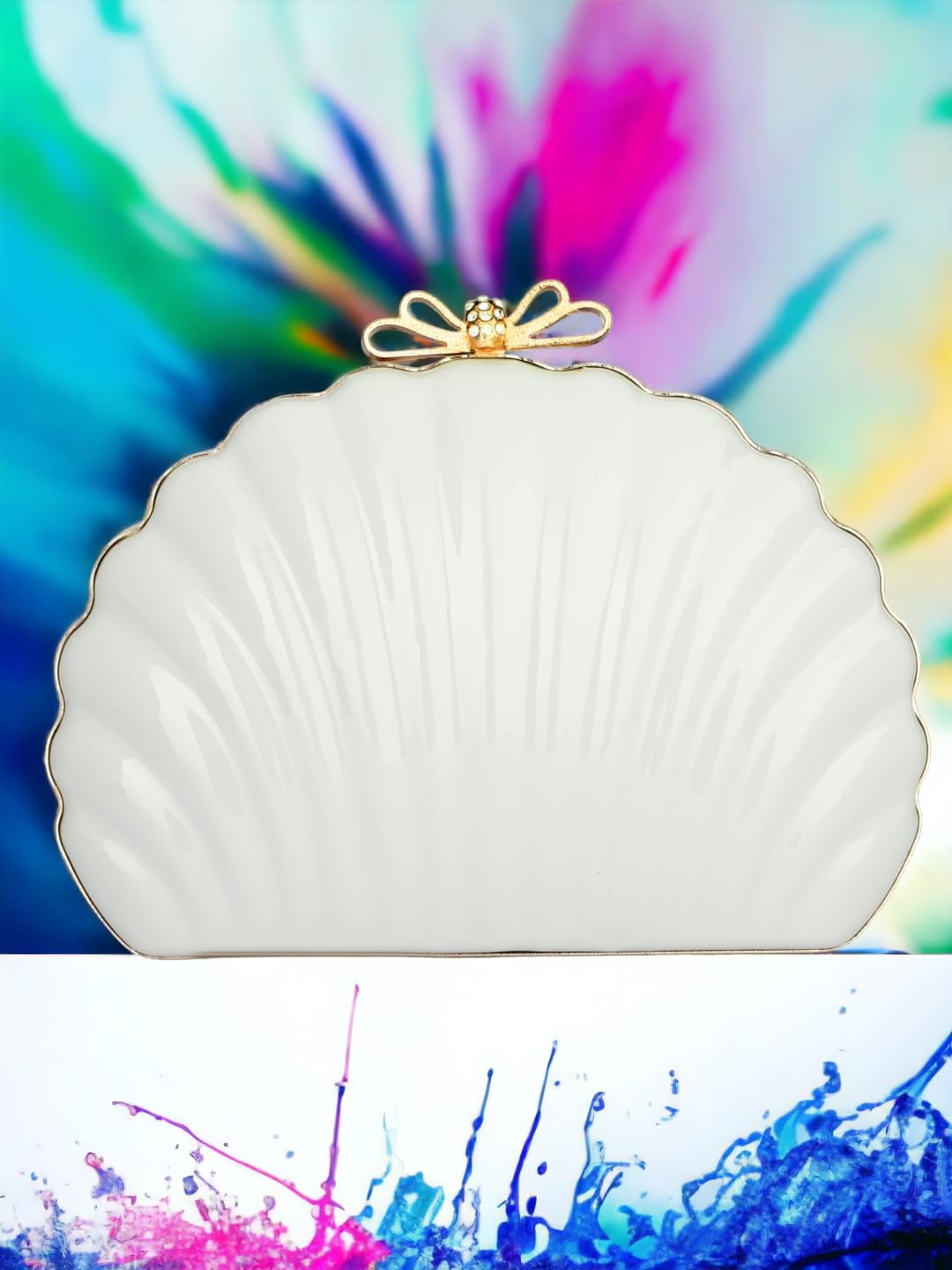 TOOBA Girl's Shell Clutch (White)