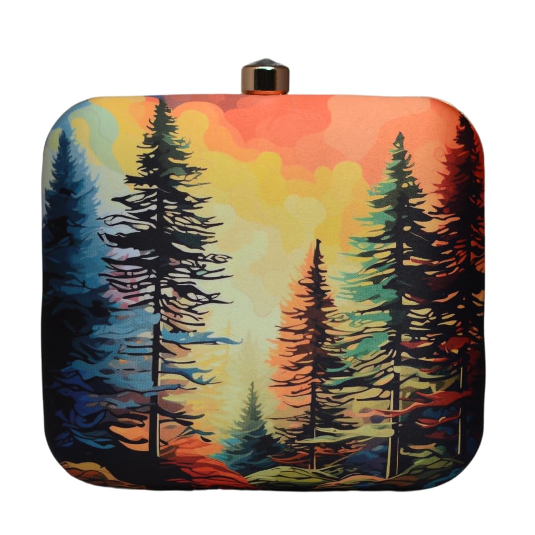 Artklim Forest Printed Clutch