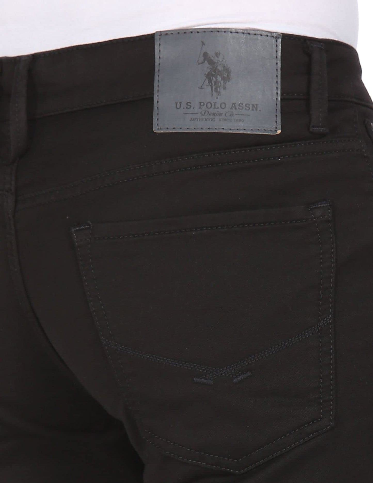 U.S. POLO ASSN. Men's Mid Rise Slim Jeans (UDJEN0469_Black_32)