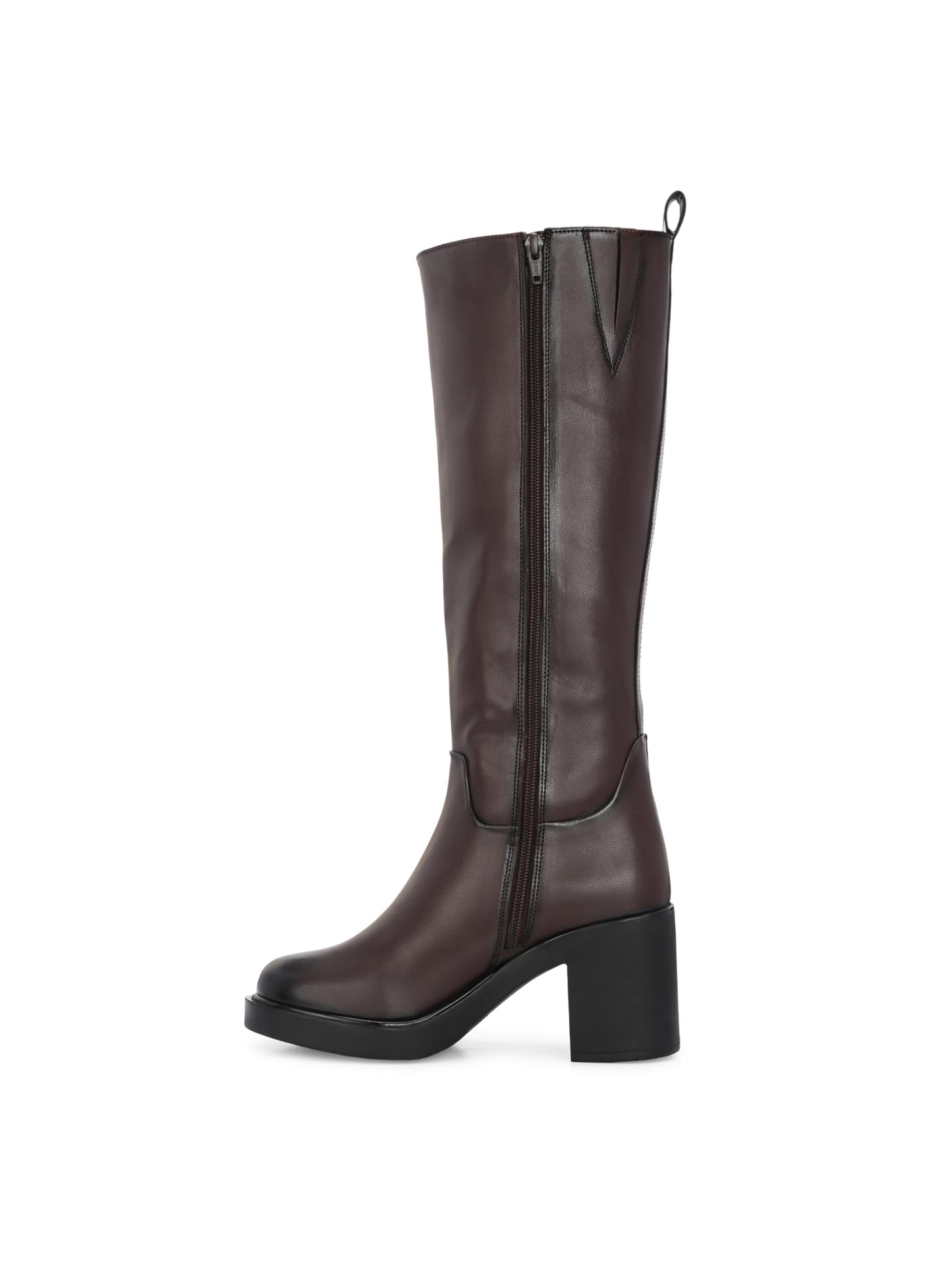 Delize Women brown high heel knee high boots 79761-36