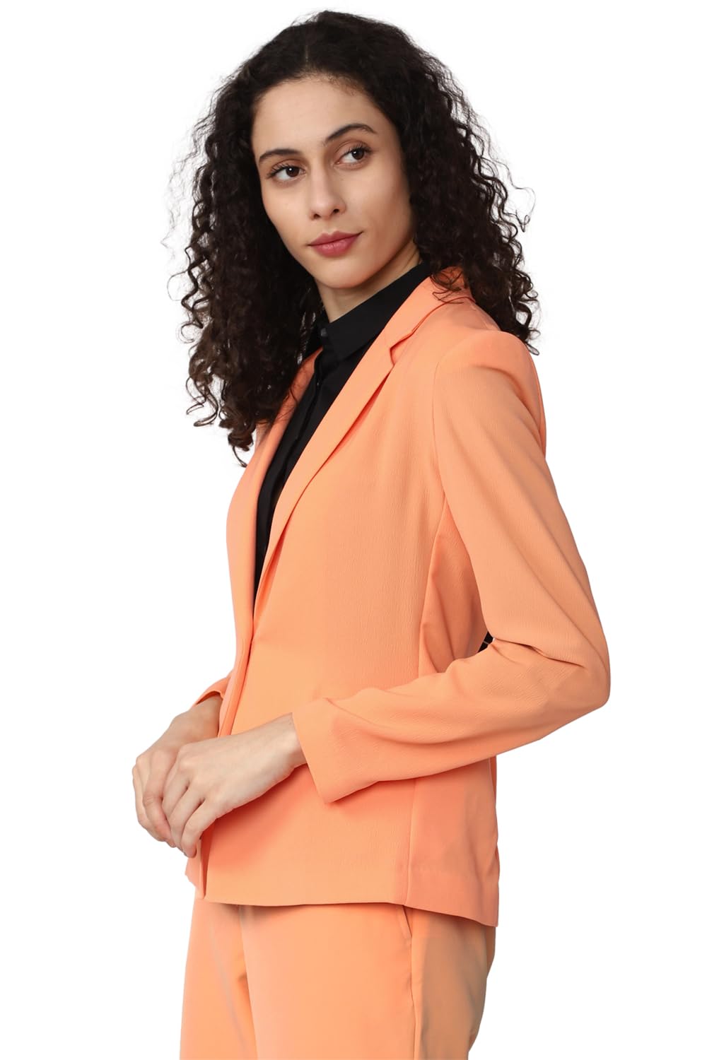 Van Heusen Women's Blazer (VWBZFRGBN28445_Peach