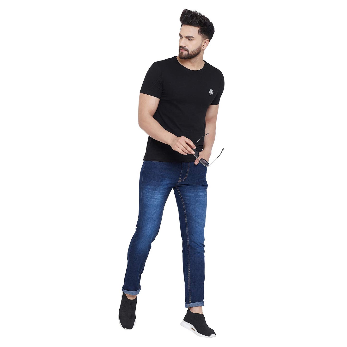 Ben Martin Men's Regular Fit Denim Jeans (BM-WJ03-DARK-P13-42, Blue)