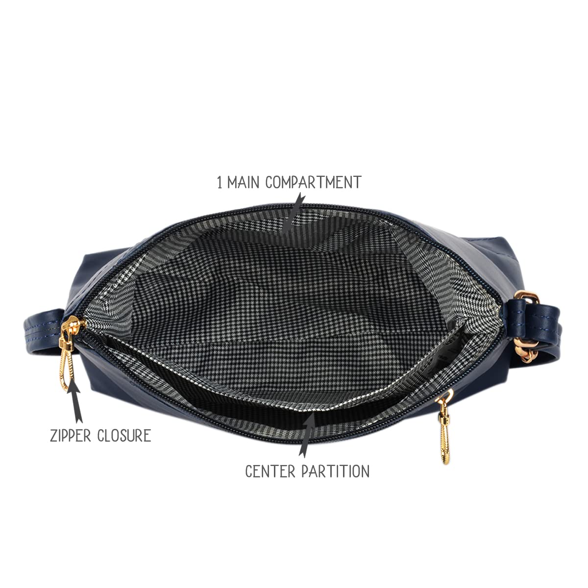 Baggit Women Blue Small Size Sling Bag | Ladies Stylish Casual Cross Body Purse Handbag