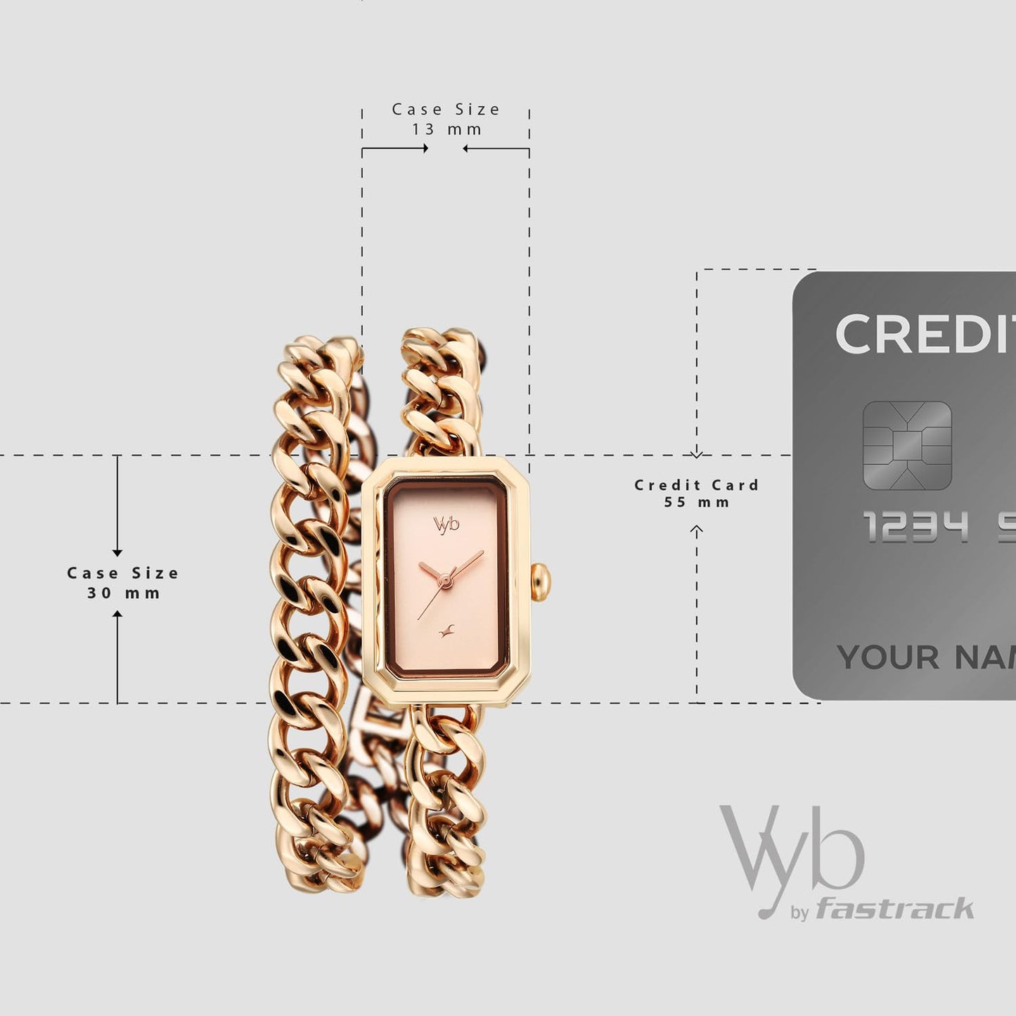 Fastrack Vyb Showstopper Quartz Analog Rose Gold Dial Rose Gold Alloy Strap Watch for Women - FV60065WM02W