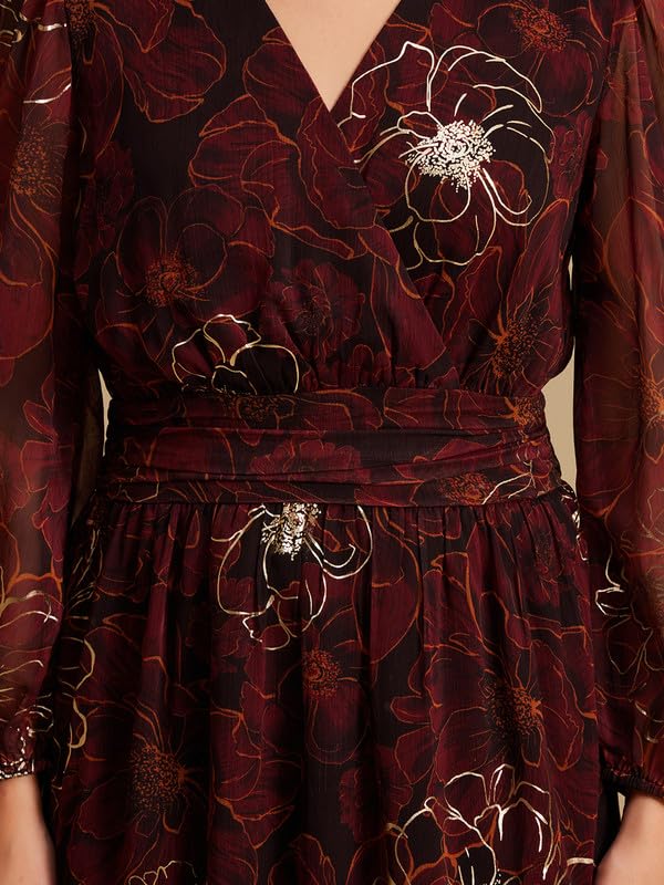 Kazo Felix Mini Dress for Women Maroon