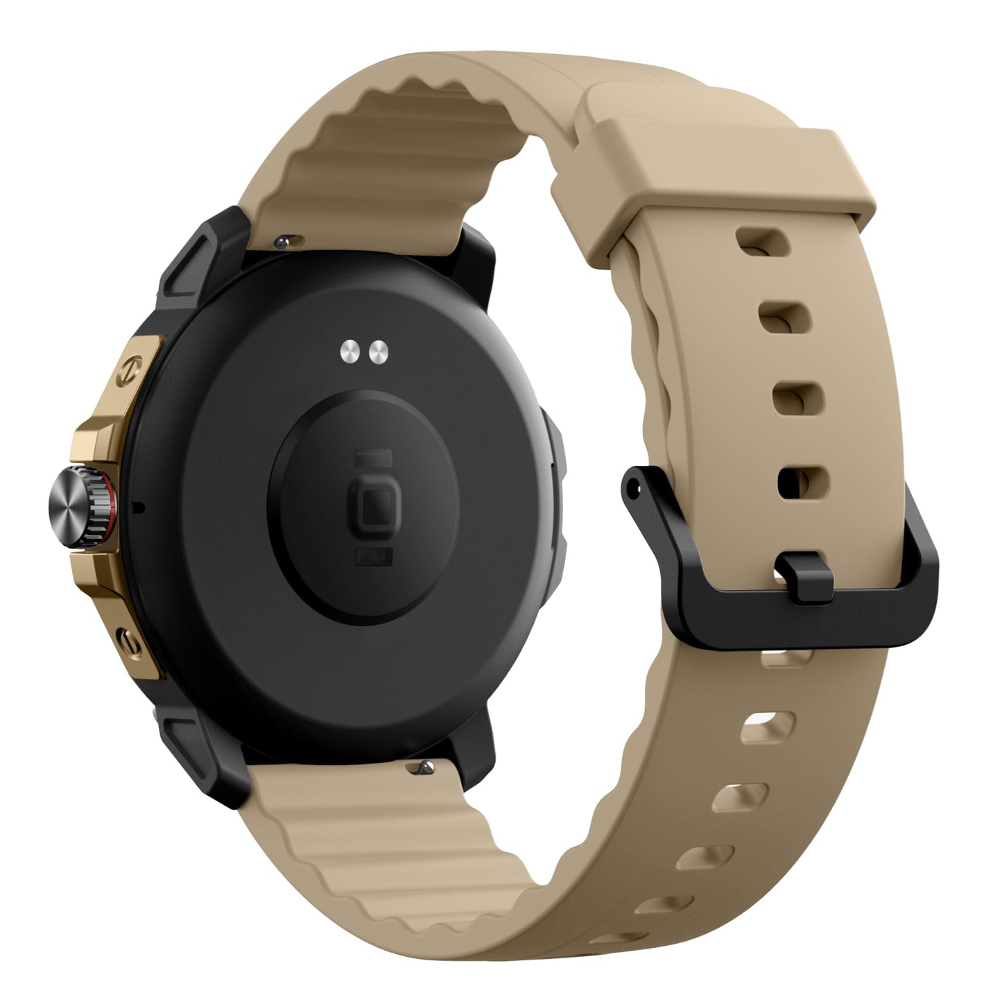 Smart Goat Latest Rugged & Sporty Smart Watch with Alexa, Bluetooth Calling,1.38" HD Display, Touch Screen, 100+ Sports Modes, Waterproof, SpO2, Sleep Monitor, Fitness Tracker,(Golden Ecru)