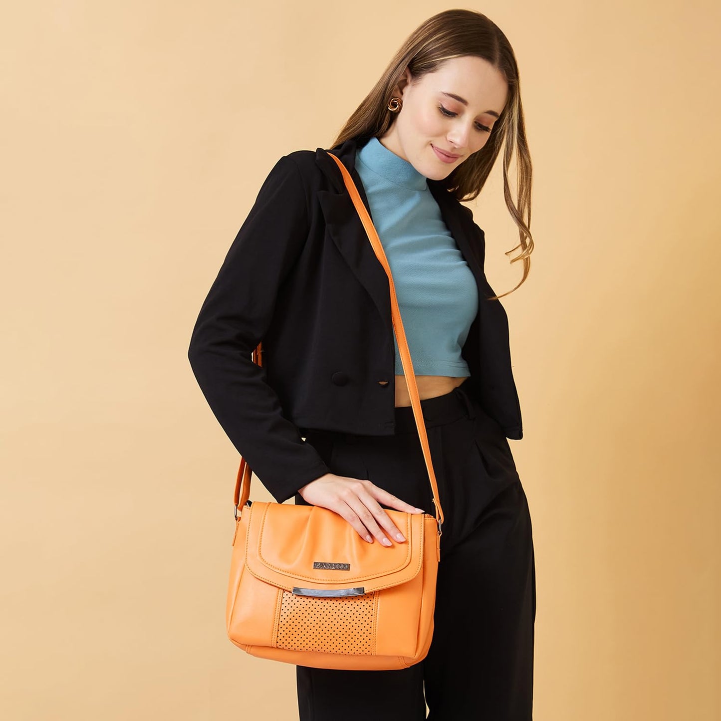 Caprese womens DIA SB Medium ORANGE Sling Bag