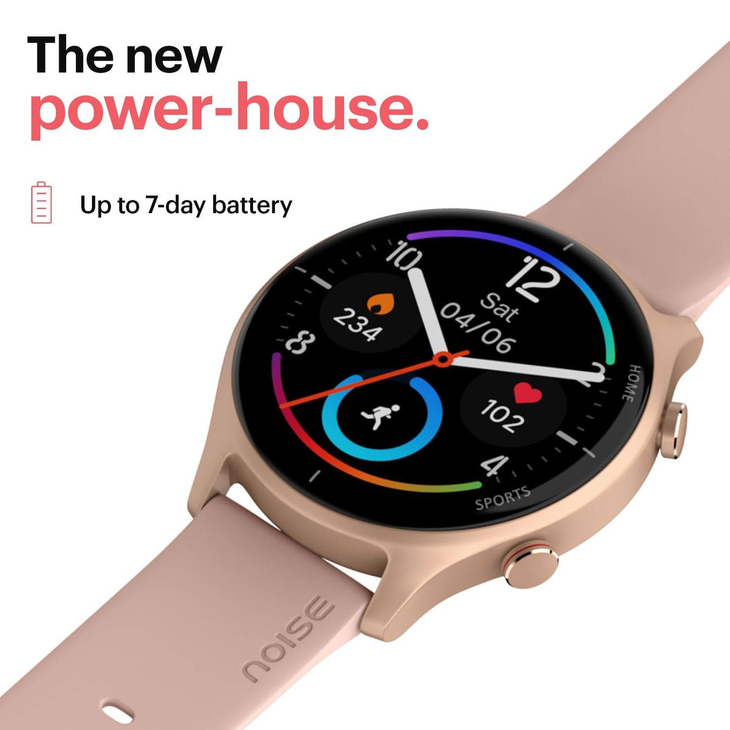 Noise Twist Round dial Smart Watch with Bluetooth Calling, 1.38" TFT Display, up-to 7 Days Battery, 100+ Watch Faces, IP68, Heart Rate Monitor, Sleep Tracking (Mocha Brown)