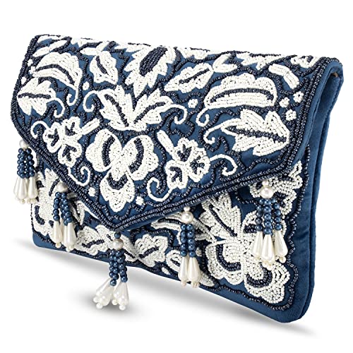 Peora Clutch Purses for Women Wedding Handmade Evening Handbags Party Bridal Clutch (C34B)