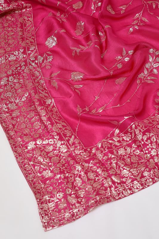 Soch Womens Mustard Silk Blend Zari Woven Panelled Gown with Beads and Stones