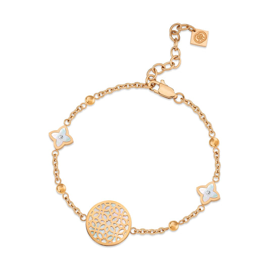 Cerruti 1881 Mop Rose Gold Arabesque.4 Bracelet For Women - CIJLB0006403