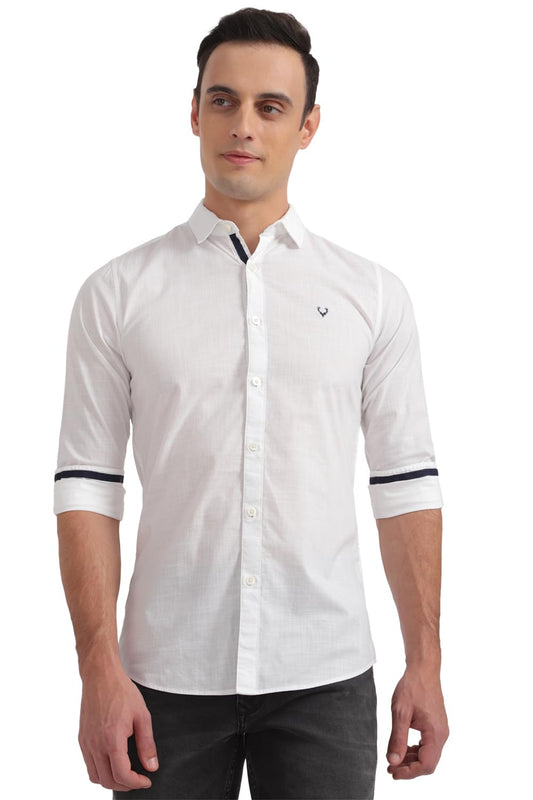 Allen Solly Men's Slim Fit Shirt (ASSFWMOFO48848_White_42)