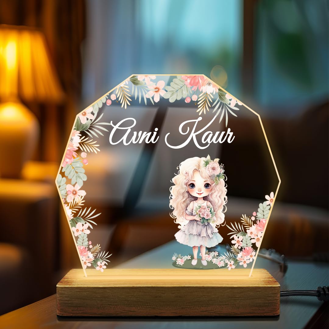 Fashionury Customized Name LED Night Lamp – A Heartwarming Gift for Anniversaries, Weddings & Valentine's Day, Romantic Gifts for Women, Girls, Kids, Friend – Unique Home Decor Table Lamp
