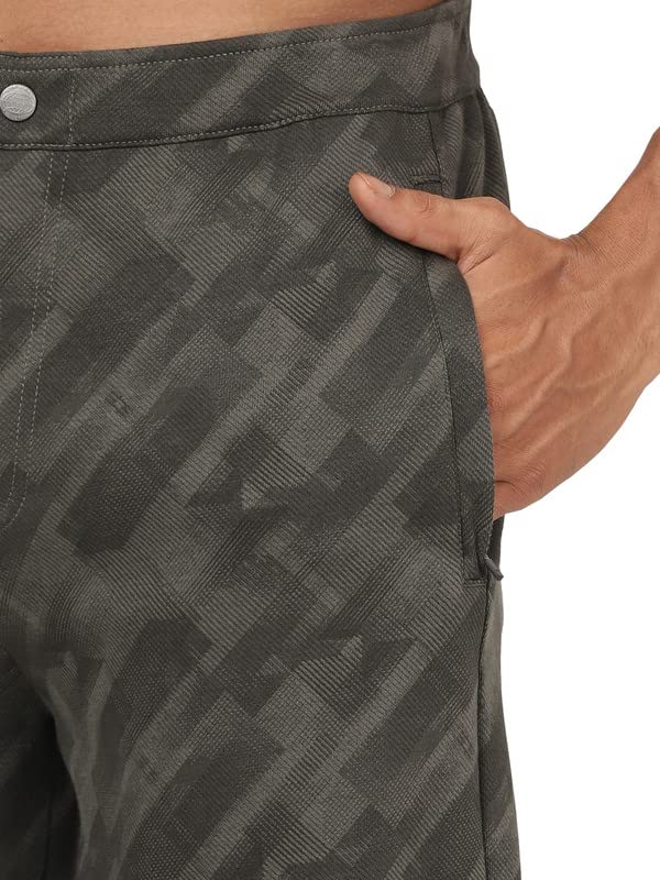 Jockey Men's Super Combed Cotton Rich Straight Fit Shorts with Side & Back Pockets_Style_IM05_Deep Olive Print_M