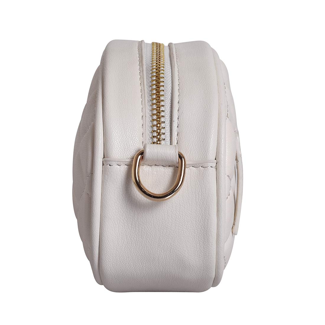 Lino Perros Womens Quilted White Sling Bag