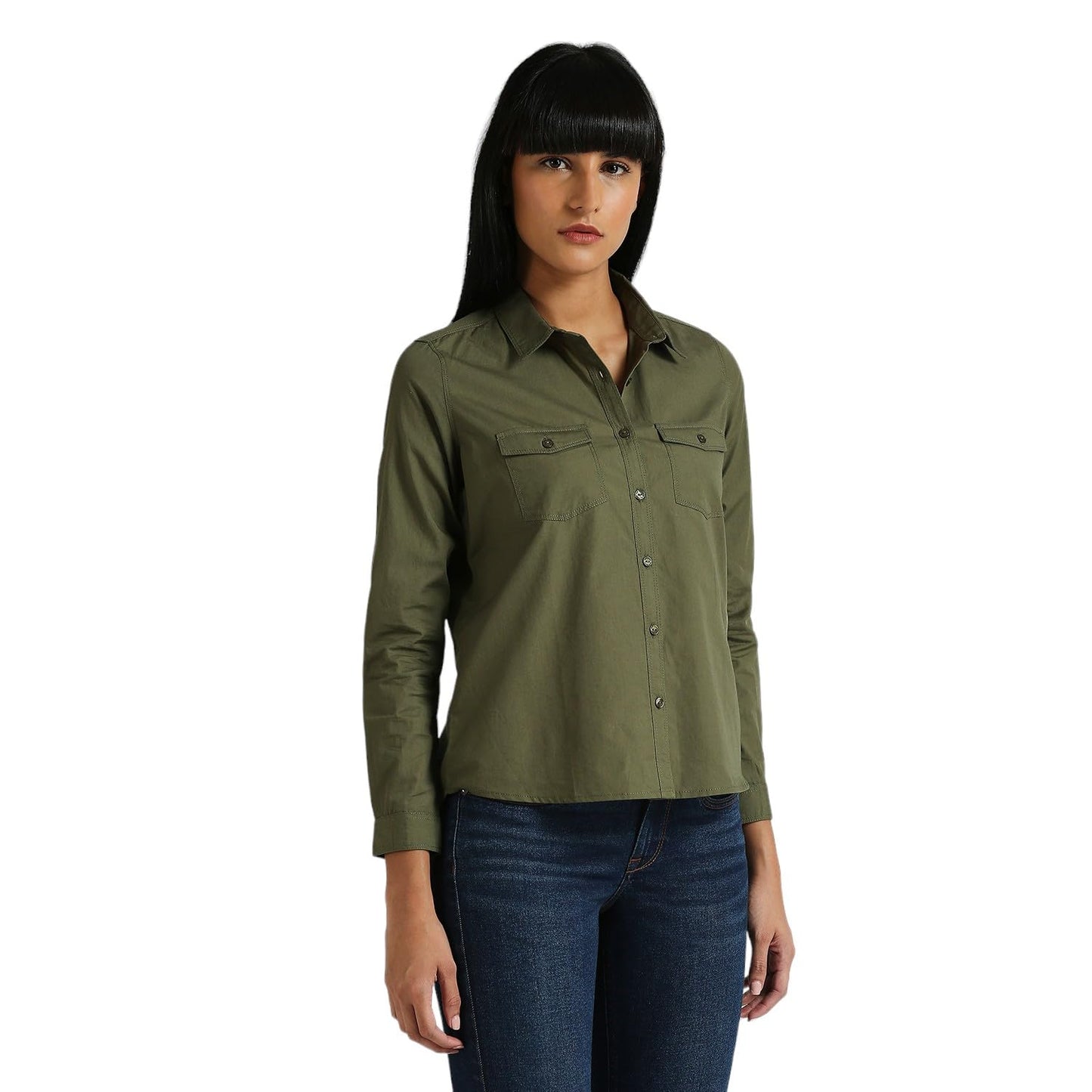 Pepe Jeans Women's Regular Fit Solid Shirts