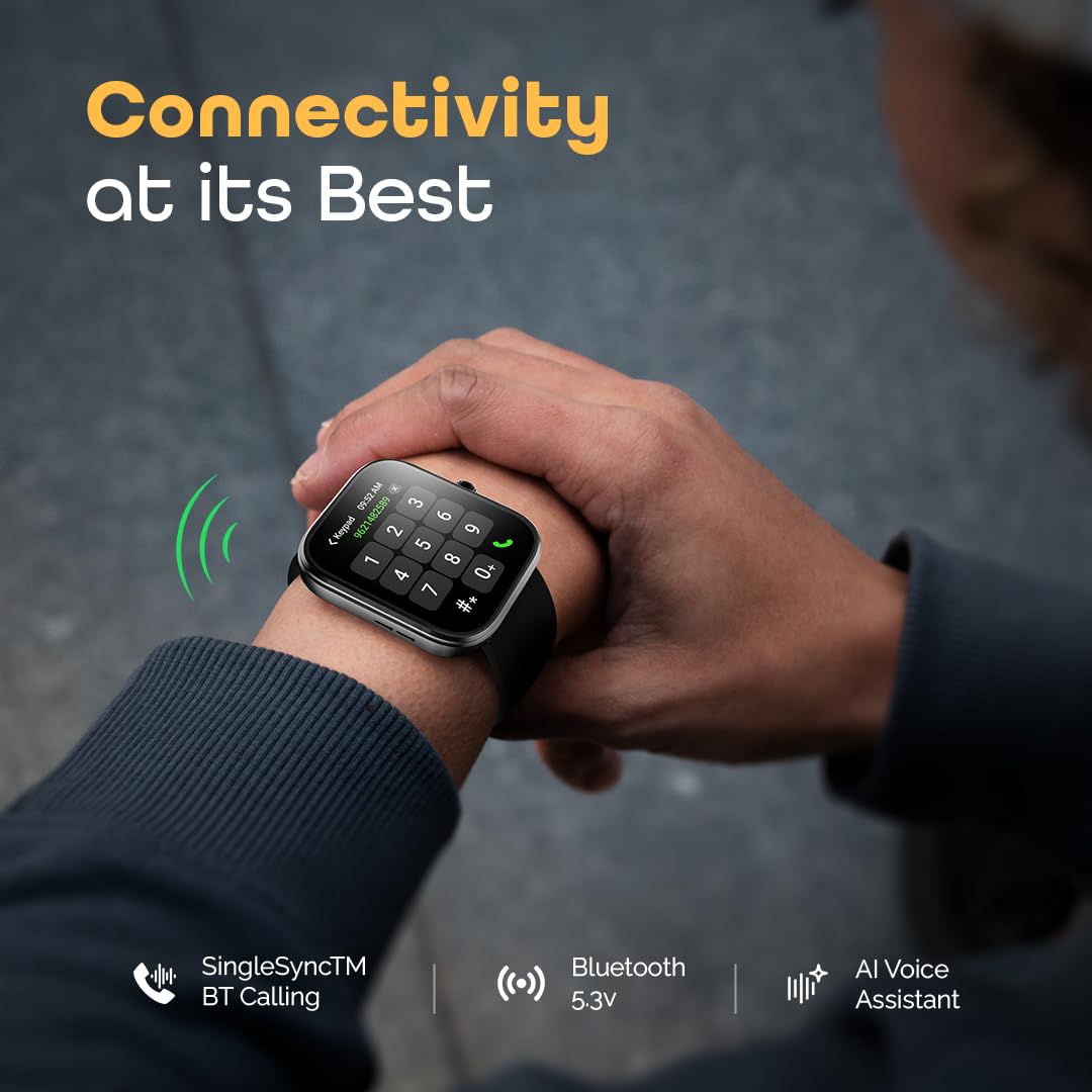 Fastrack Discovery Smart Watch, 4.9 CM AMOLED Display, SingleSync BT Calling, Built-in GPS, 100+ Multisport, Auto Recognition of Multisport, 5 Days Battery Life, 100+ Smartwatch Faces (Blue)