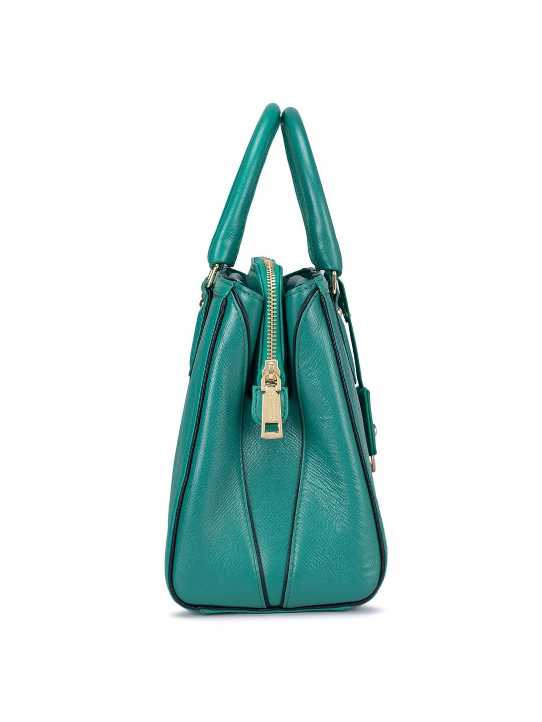 Da Milano Genuine Leather Green Satchel Bag (01033) (Medium)