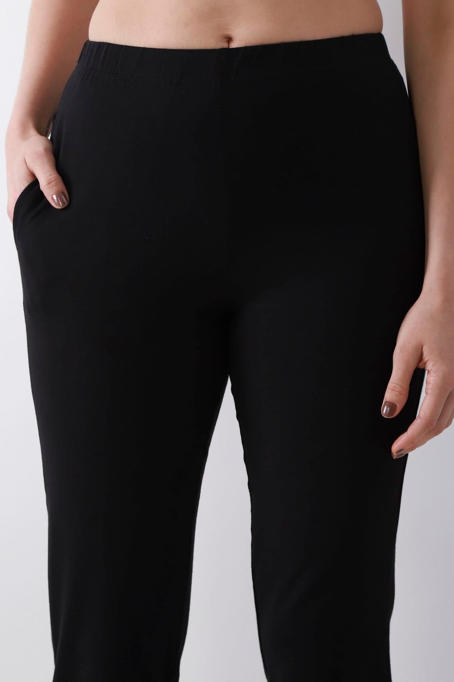 Biba Women Black Straight Pants_4XL