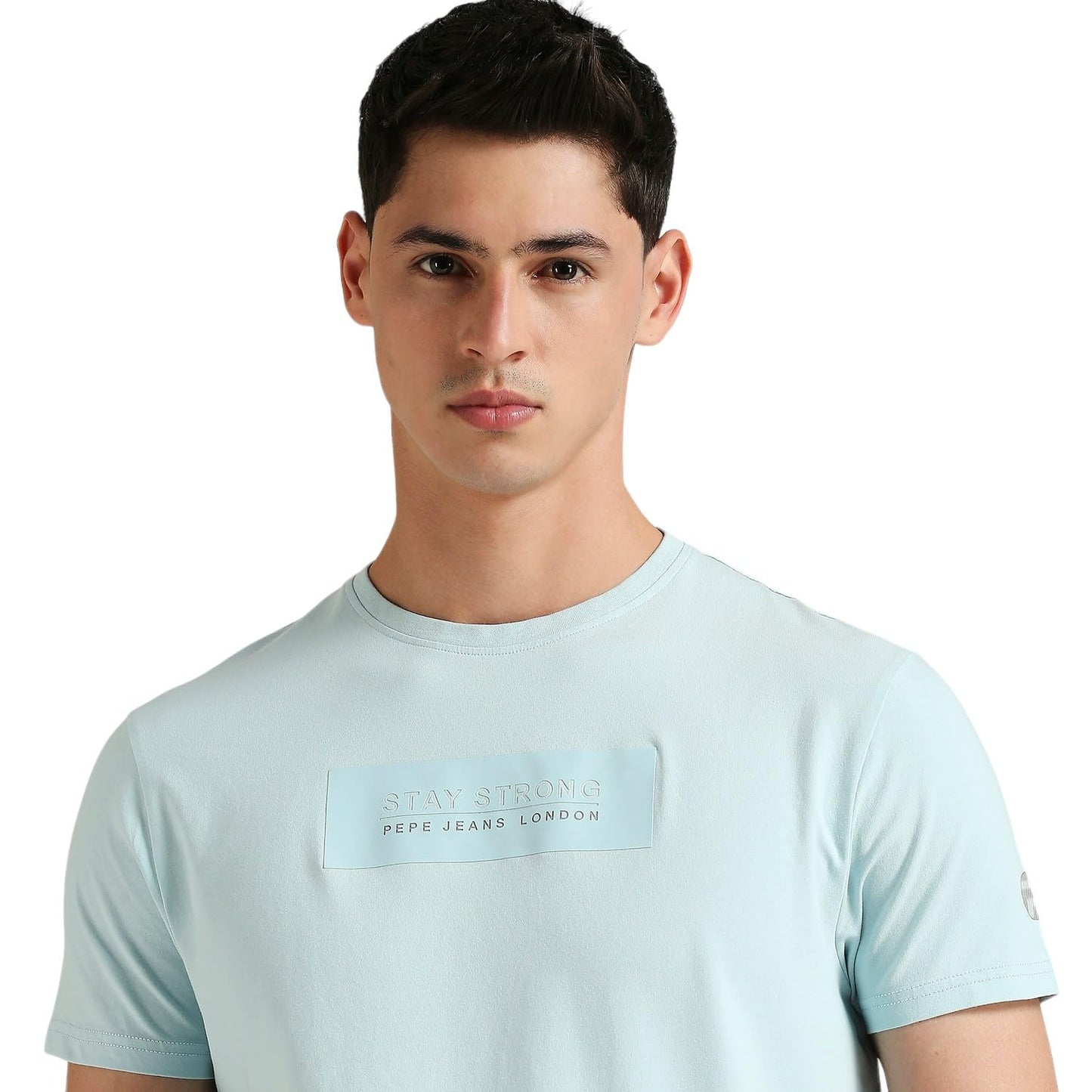 Pepe Jeans Men's Slim Fit T-Shirt (PM509586_Pale Blue