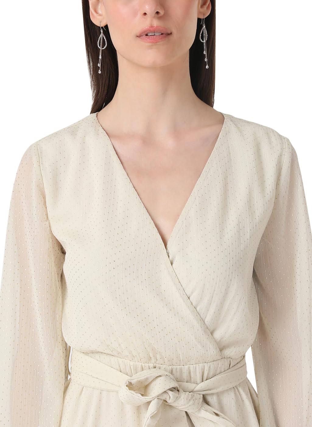 Kazo Women's Chiffon Fit and Flare Mini Dress (125343_Moonlight