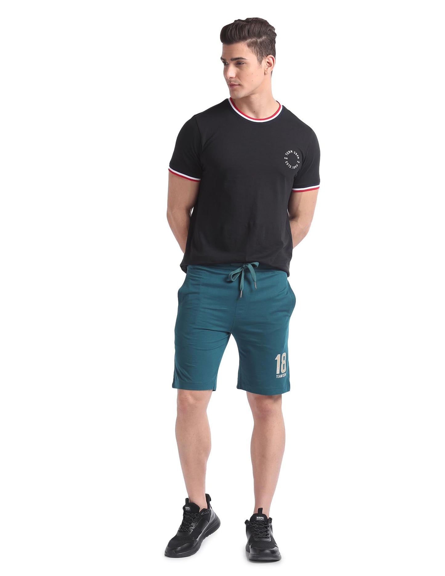 U.S. POLO ASSN. Men's Hybrid Shorts (IYAQ-PL_Teal Green