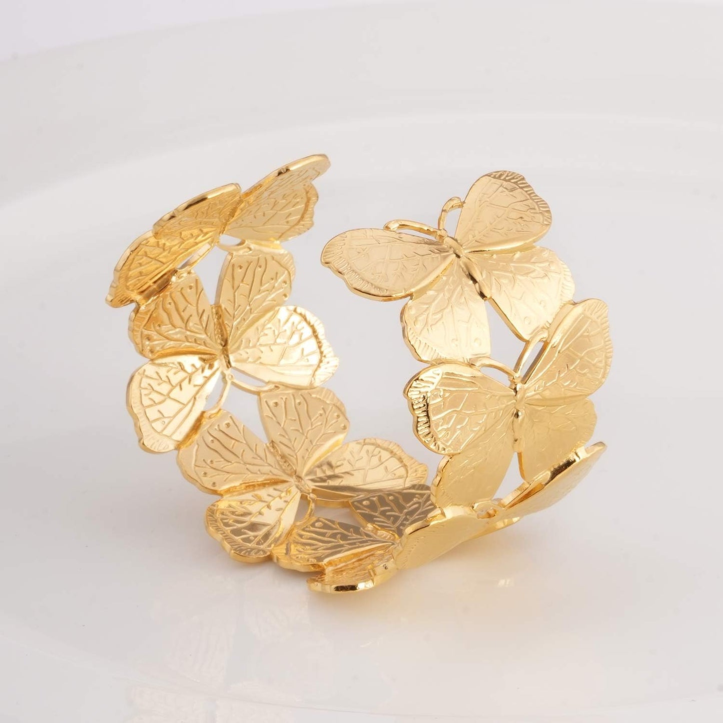 PALMONAS Floral Gold Cuff Bracelet for Women - Gift for Women & Girls, Women's Jewellery | Waterproof & Anti-Tarnish Bracelets