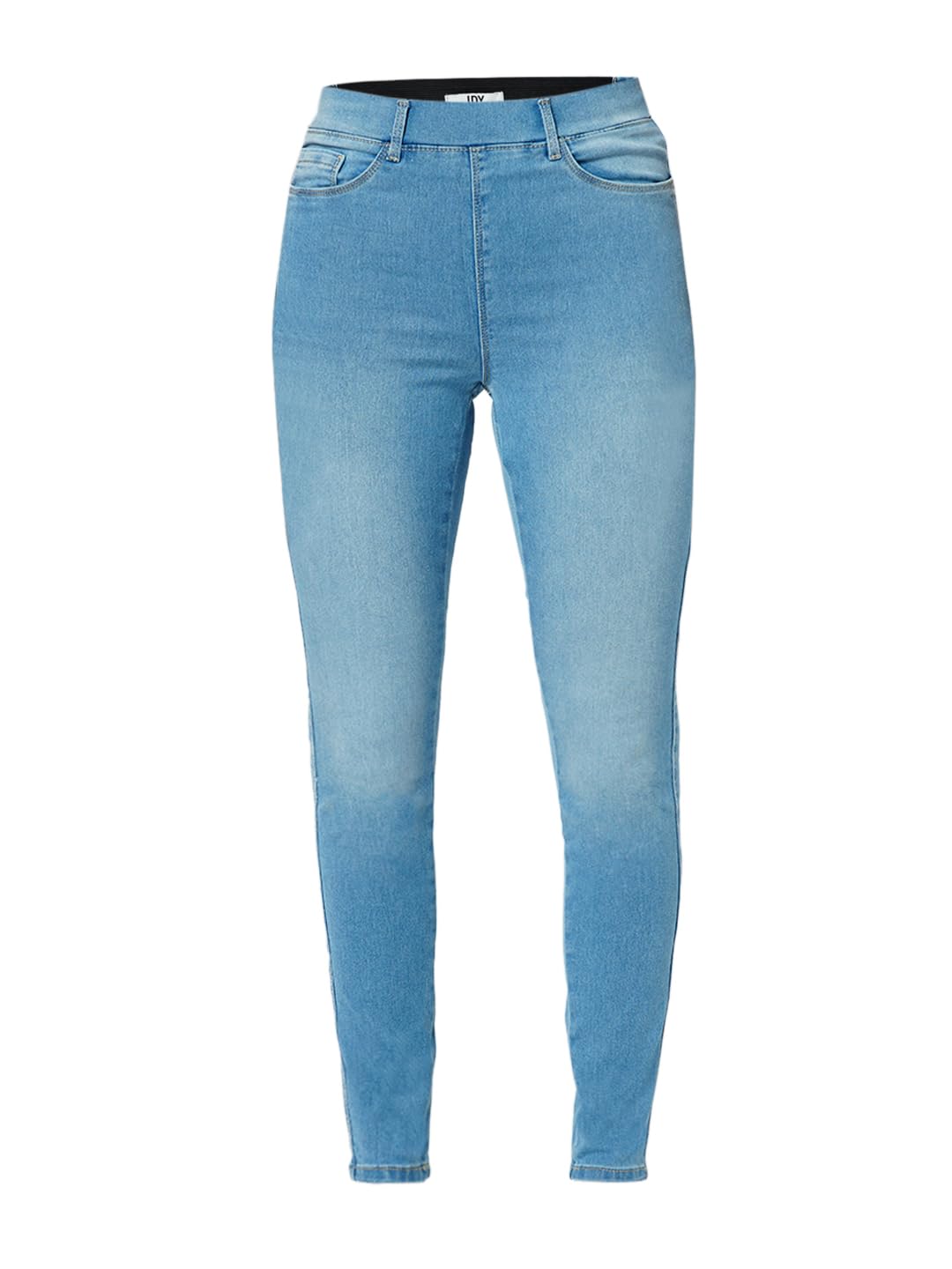 ONLY Women Solid Cotton Blend Super Skinny Fit High Rise Stretchable Blue Jeggings