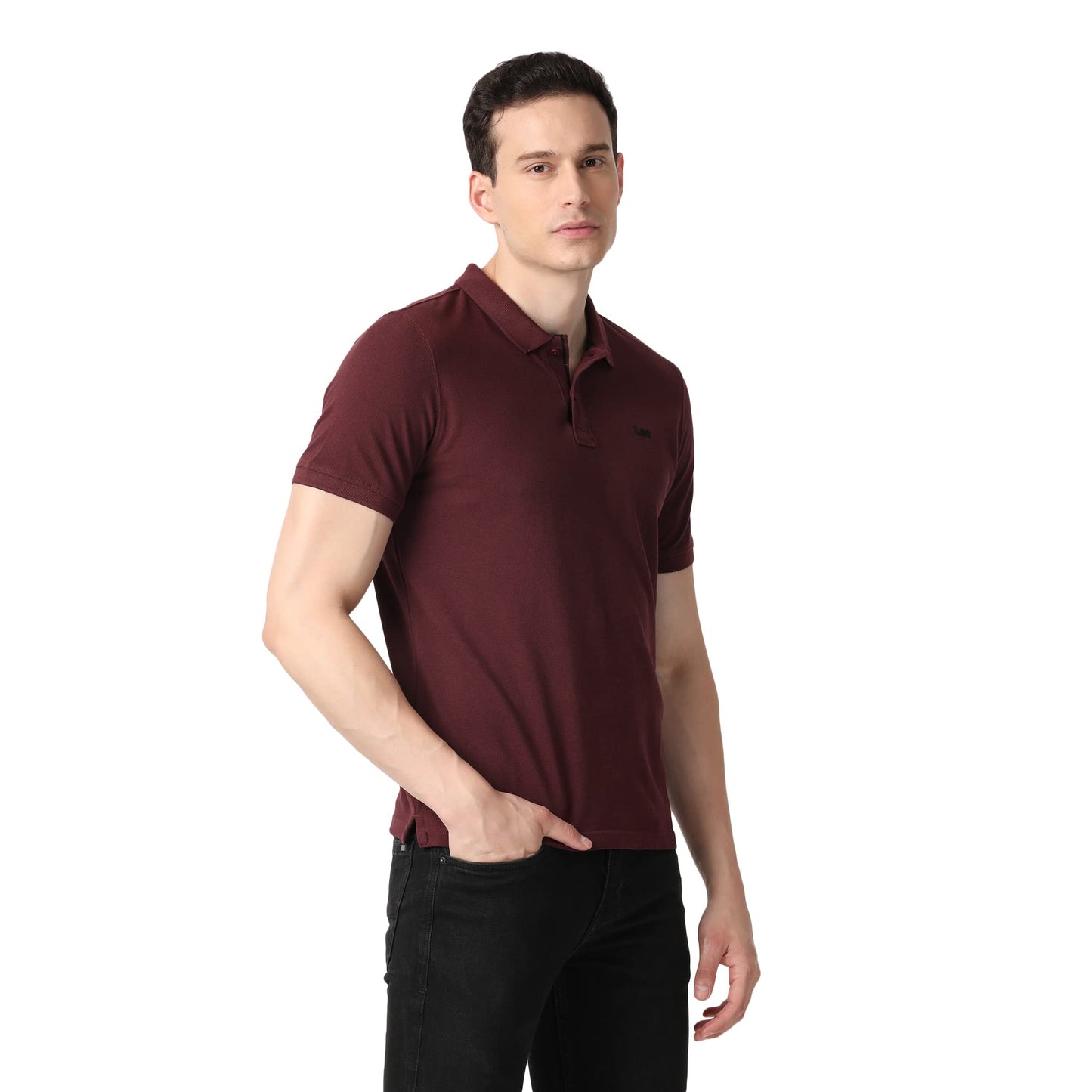 Lee Men's Slim Fit T-Shirt (LMTS003651_Red M)