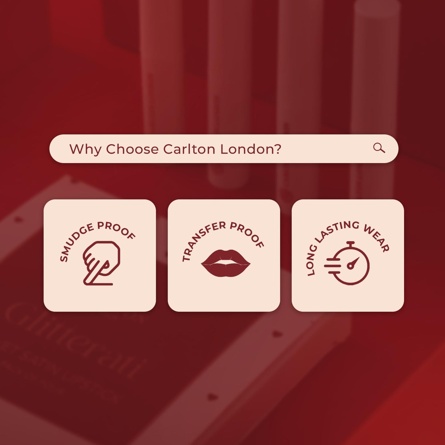 Carlton London Glitterati Satin Lipstick Smudge-Proof Gift Set | Enriched with Vitamin E, Castor oil | Long Lasting | Highly Pigmented | Upto 8Hrs - 4X1.7g