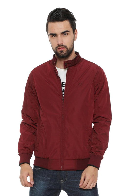 Allen Solly Men's Polyester A-Line Coat (ASJKOBOPW74925_Maroon_Large)