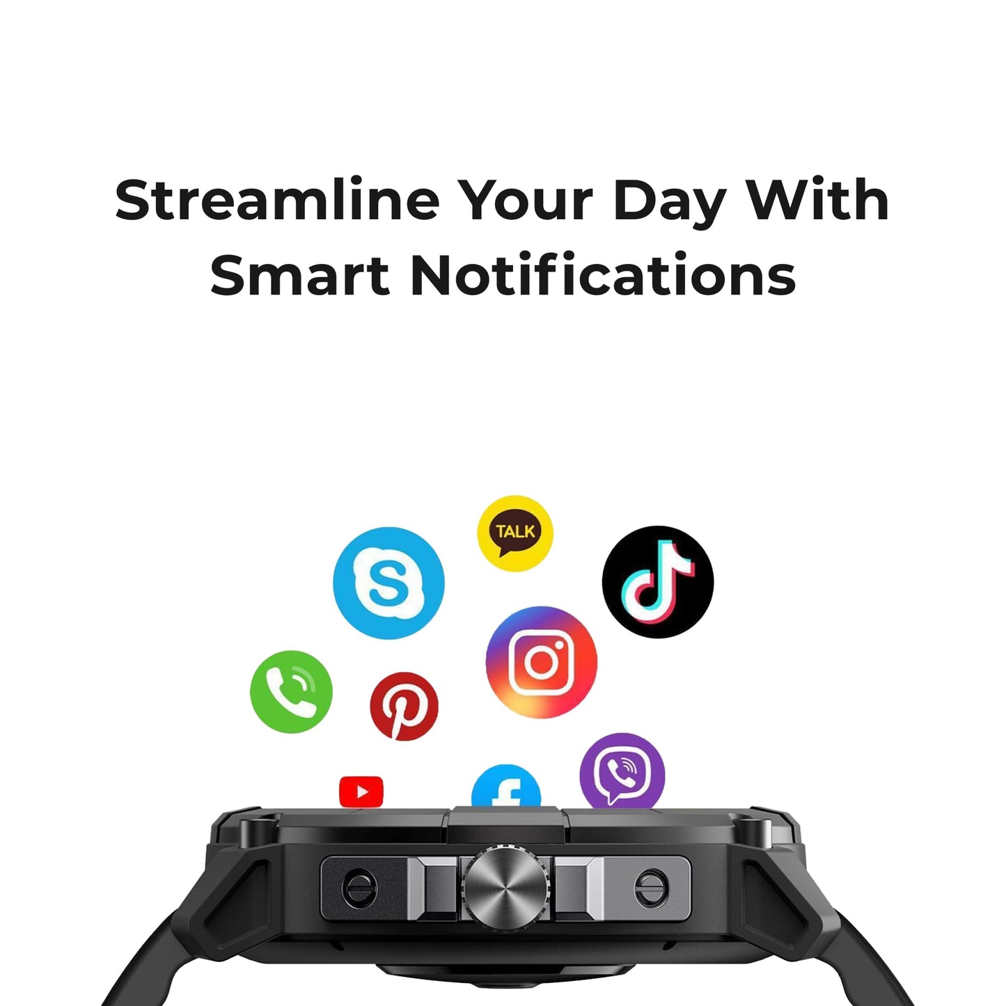 Smart Goat Latest Rugged & Sporty Smart Watch with Alexa, Bluetooth Calling,1.38" HD Display, Touch Screen, 100+ Sports Modes, Waterproof, SpO2, Sleep Monitor, Fitness Tracker,(Golden Ecru)