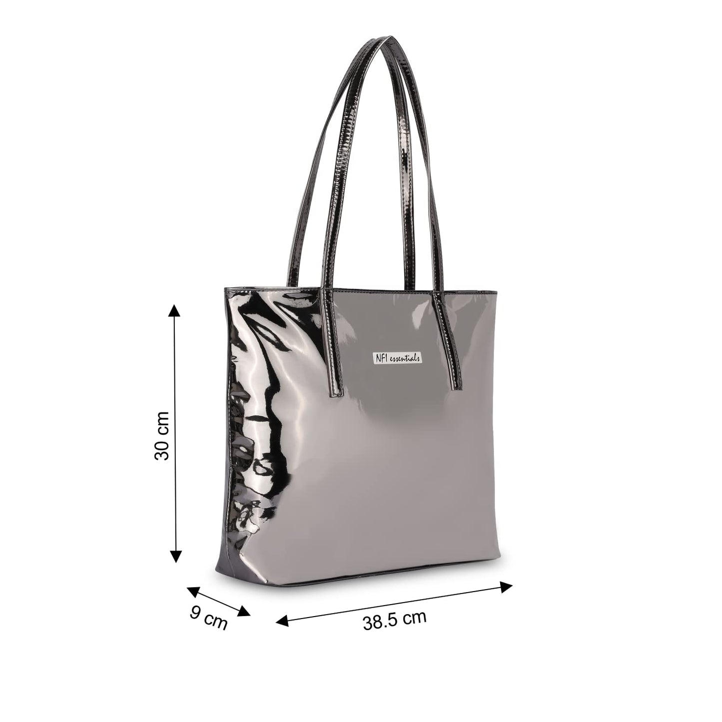 NFI essentials Large Capacity Hand Bag for Women Shoulder Bag Tote Bag for Ladies Stylish Ladies Purse Shopping Bags for Girls (38.5 x 30 x 9 cm)