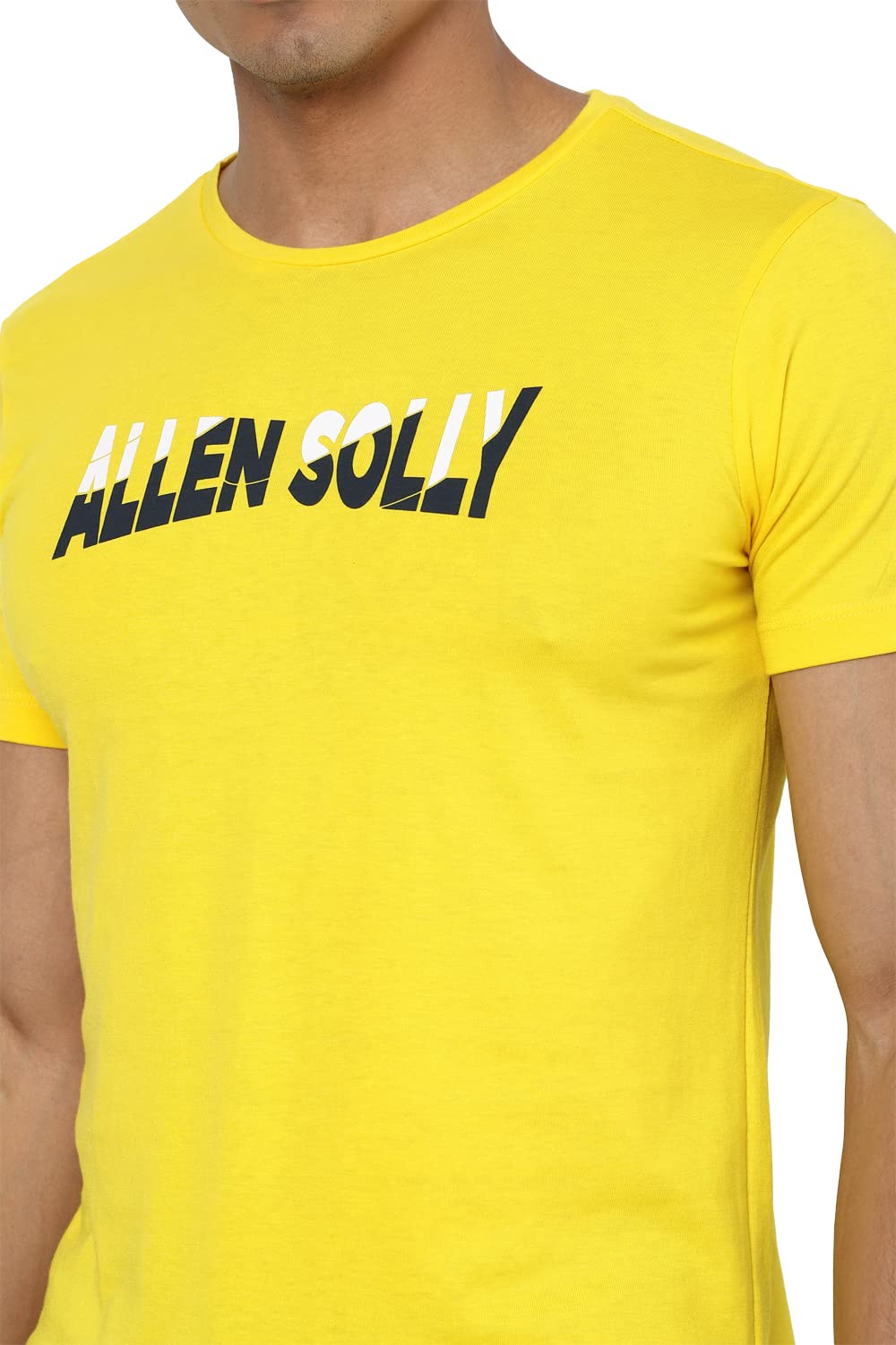 Allen Solly Men's Regular Fit T-Shirt (ALKCVSGFN12735_YELLOW OCHRE_Extra Large)