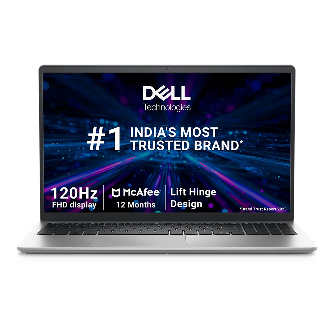 Dell Inspiron 3535, AMD Ryzen 5-7530U, 16 GB RAM, 512 GB SSD, FHD IPS 15.6"/39.62 cm, 120Hz, Windows 11, MS Office 2024, Platinum Silver, 1.67 kg, Thin & Light Laptop