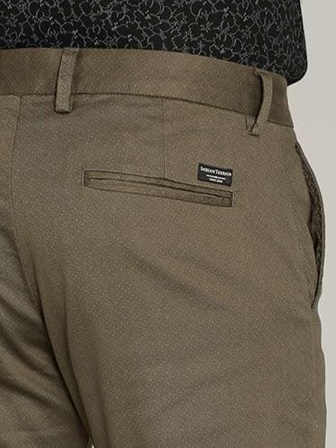 Indian Terrain Men Brooklyn Fit Casual Trouser Olive