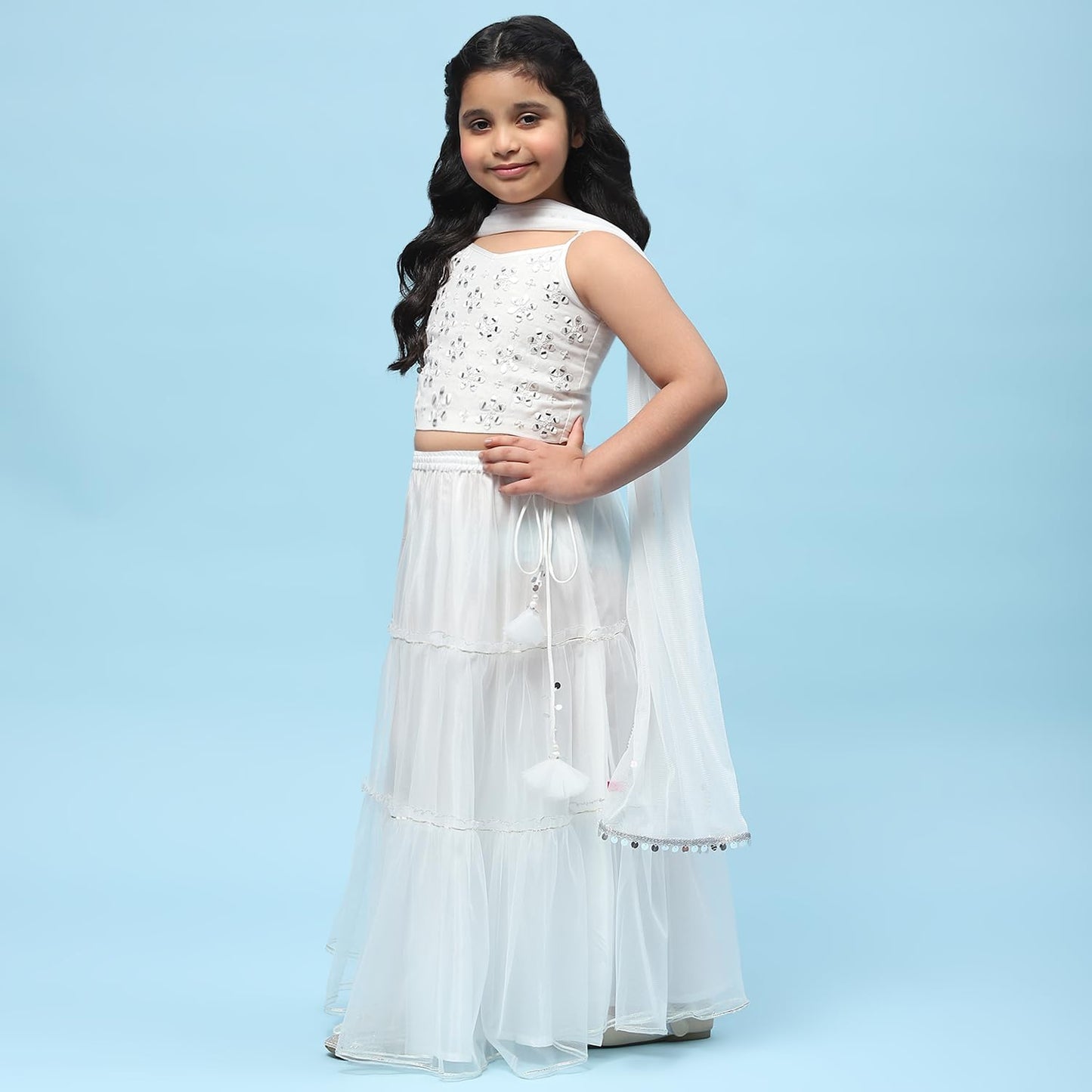 BIBA Girls SOLID STRAIGHT KID(KWSHEESH MAHAL5965_WHITE_9)