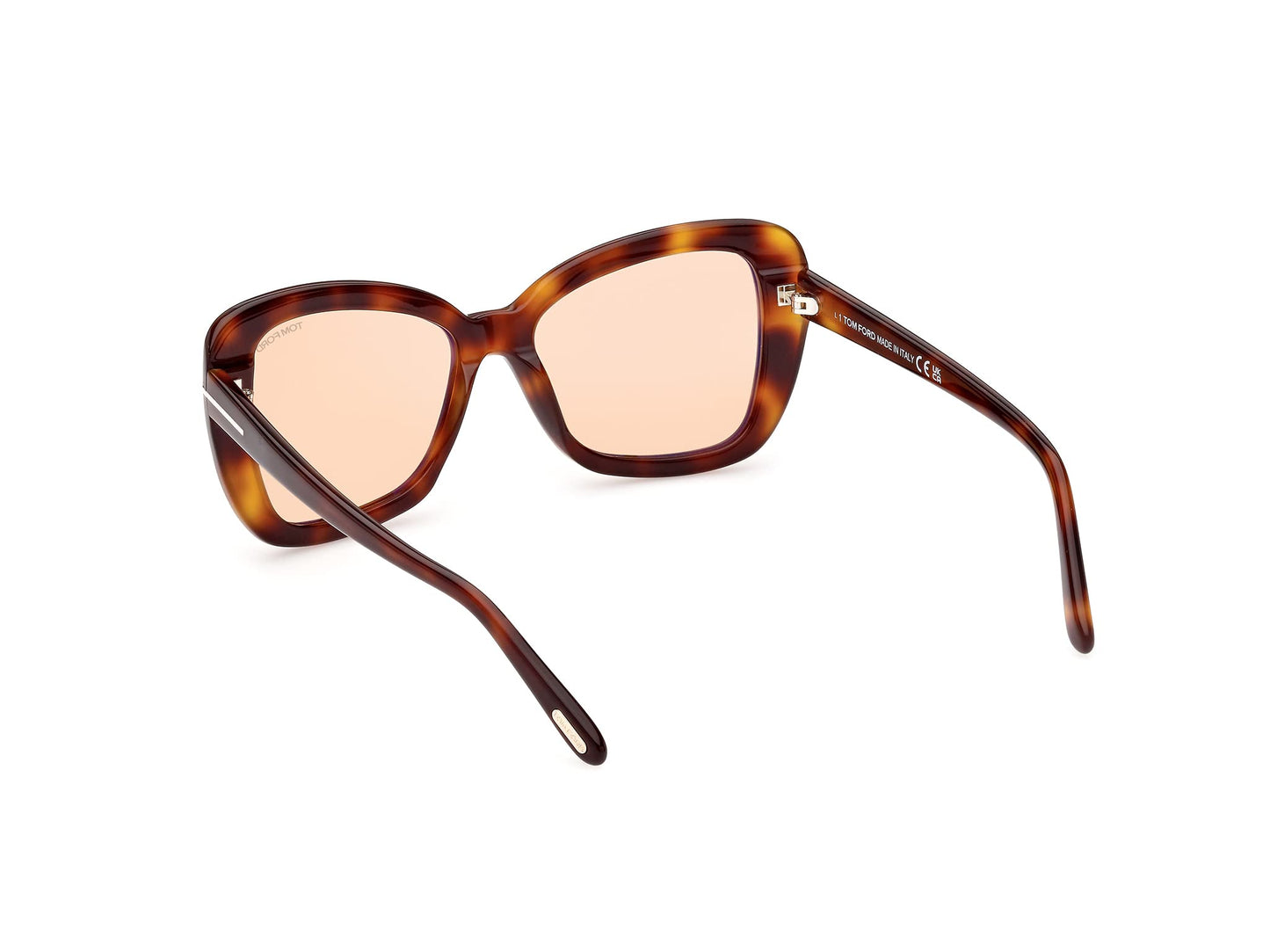 Sunglasses Tom Ford FT 1008 Maeve 53E Shiny Blonde Havana,"t" Logo/Photochrom, Shiny Blonde Havana, "T" Logo / Photochromic Peach, 55/17/140, Shiny Blonde Havana, "T" Logo / Photochromic Peach,