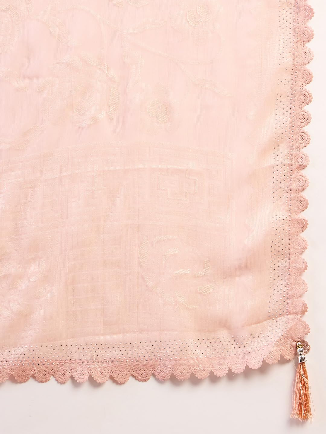 SAREE MALL Women's Beige Chiffon Floral Printed Ready To Wear one Minute Saree With Unstitched Blouse (RTWKINJAL4269_5D)