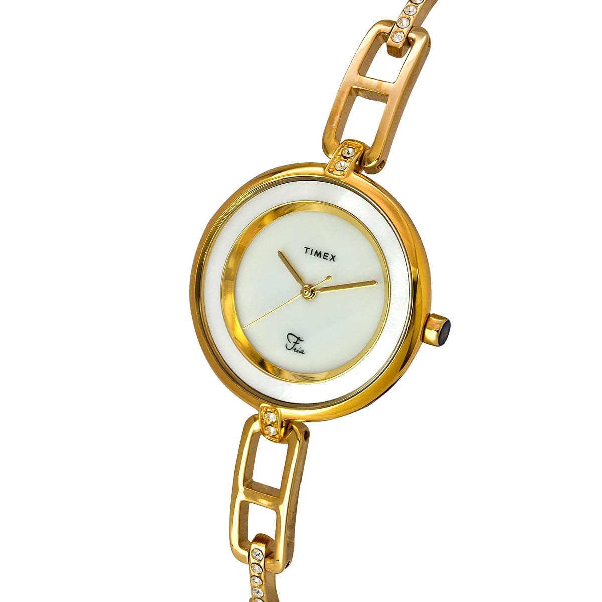 Timex Fria Analog Off White Dial Women's Watch-TWEL15401