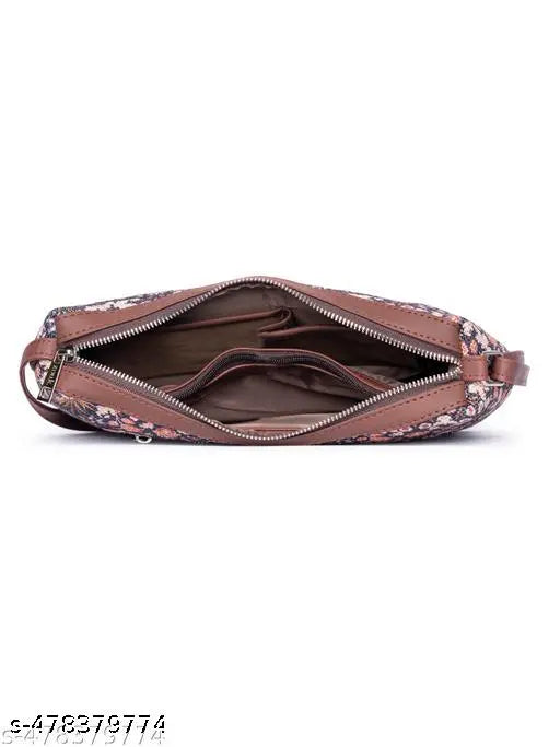 Zouk Kashmir Blooms Structured Shoulder Bag