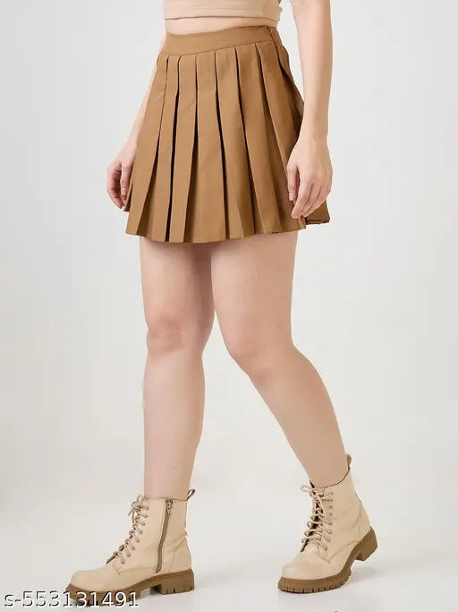 Globus Women THigh-Rise Pleated Mini KoreTennis Skirt